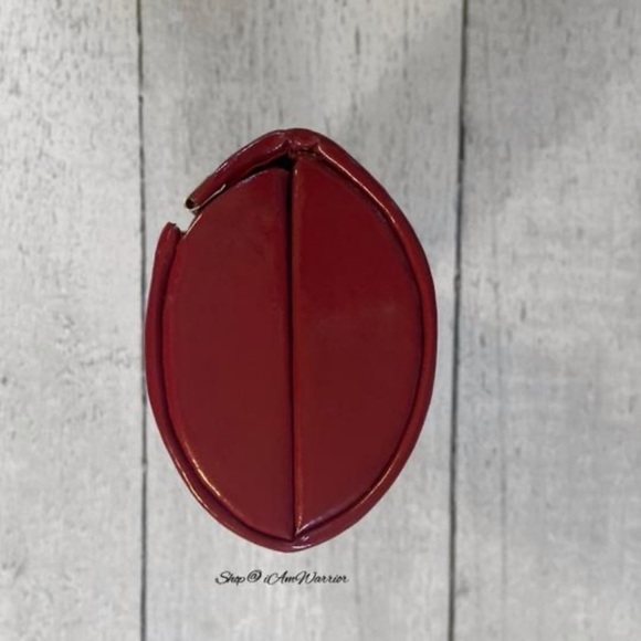 Cole Haan rare ruby satin basketweave oval clutch *shop@iamwarrior